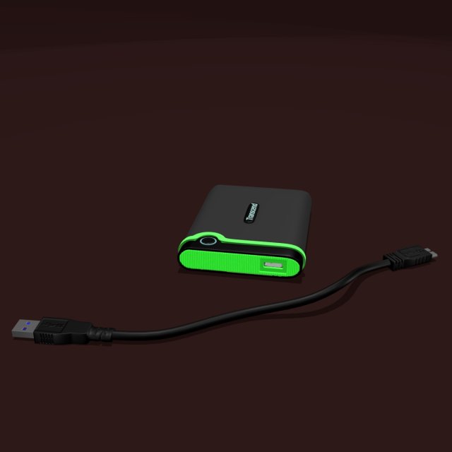 transcend 1tb portable harddrive 3D Модель .c4d .max .obj .3ds .fbx .stl .blend 