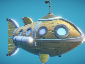 Steampunk fish submarine Modelo 3D