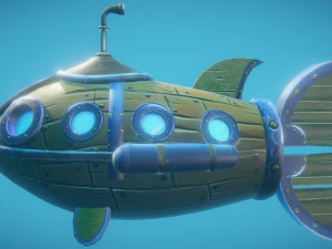 Steampunk fish submarine 3D Model