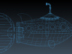 Steampunk fish submarine 3D Model