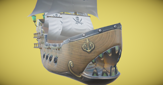 Monster ship 3D Модель .c4d .max .obj .3ds .fbx .stl .blend 