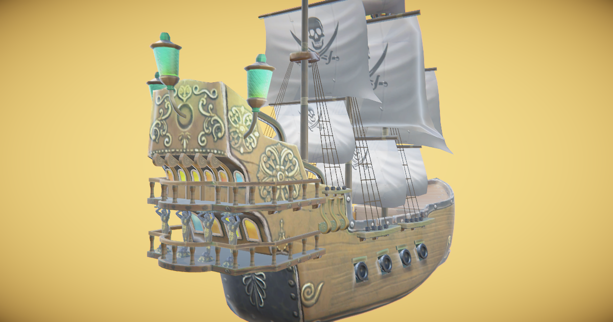 Monster ship. Planet Treasure ship 3d models.