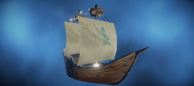Pirate ship 3D Модель .c4d .max .obj .3ds .fbx .stl .blend 
