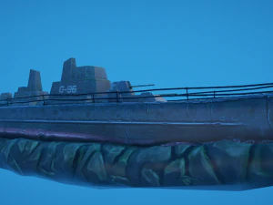3d battleship shipwreck 3D Model