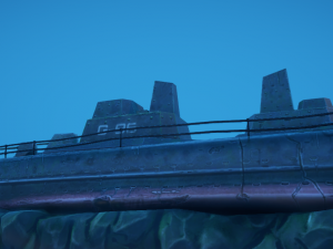 3d battleship shipwreck 3D Model