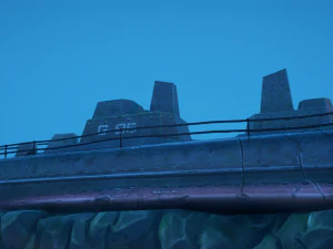 3d battleship shipwreck 3D Model