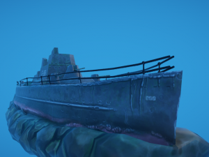 3d battleship shipwreck 3D Model