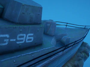 3d battleship shipwreck 3D Model