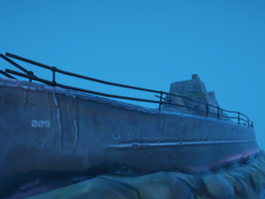 3d battleship shipwreck 3D Model