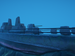 3d battleship shipwreck 3D Model