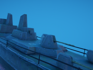3d battleship shipwreck 3D Model