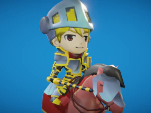 Toon knight animated 3D Model