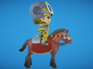 Toon knight animated 3D Модель