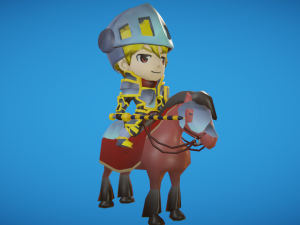Toon knight animated 3D Модель