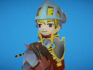 Toon knight animated 3D Модель