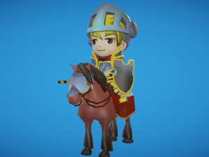 Toon knight animated 3D Модель