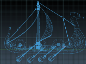 Viking ship stylized Modèle 3D