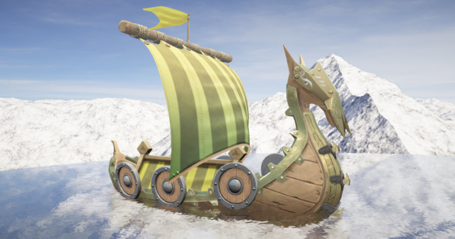 Viking ship fortified Modelo 3D .c4d .max .obj .3ds .fbx .stl .blend 