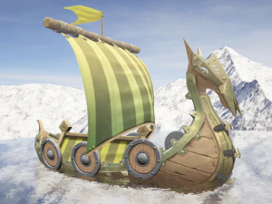 Viking gemisi güçlendirilmiş 3D Model