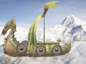 Viking ship fortified Modelo 3D