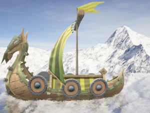 Viking ship fortified 3D Model