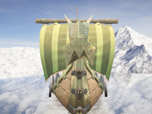 Viking ship fortified Modelo 3D
