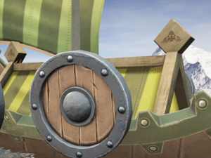 Viking ship fortified Modelo 3D