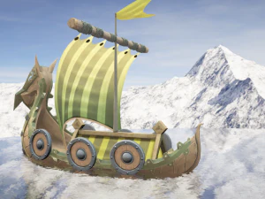 Viking ship fortified 3D Model