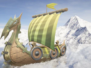 Viking ship fortified 3D Model