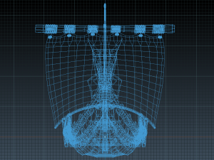 Viking ship fortified Modelo 3D