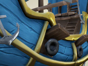 Flying royal ship 3D Model