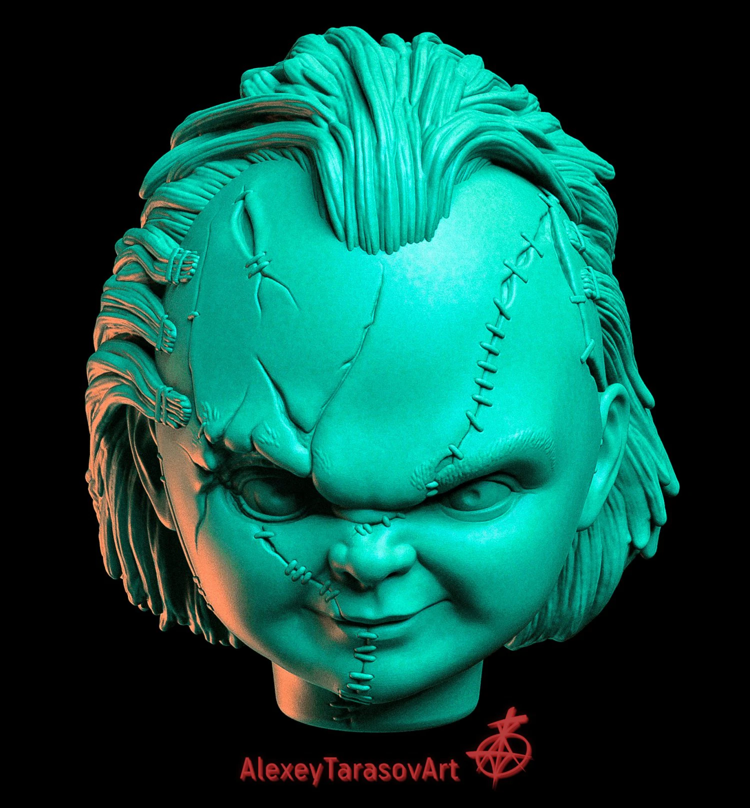 chucky for 3d printing 3D Print Model .c4d .max .obj .3ds .fbx .stl .blend