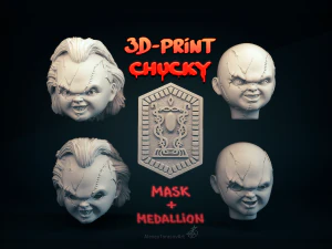 m&aacute;scara de chucky Modelo de impresión 3D