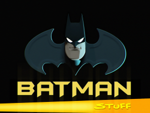 batman cartoon head on decorative stand 3D-printmodel