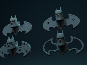 batman cartoon head on decorative stand 3D 打印模型