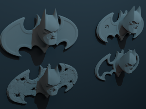 batman cartoon head on decorative stand 3D 打印模型
