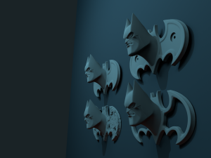 batman cartoon head on decorative stand 3D 打印模型