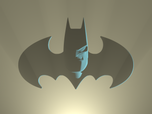 batman cartoon head on decorative stand 3D 打印模型