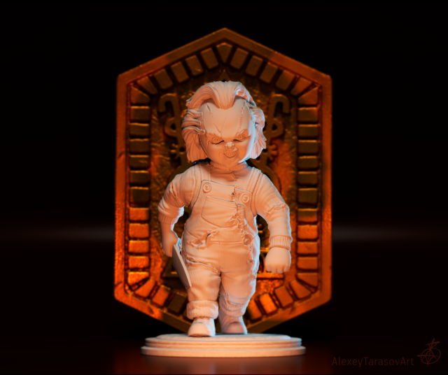 chucky and medalion Modelo de impresión 3D .c4d .max .obj .3ds .fbx .stl .blend 