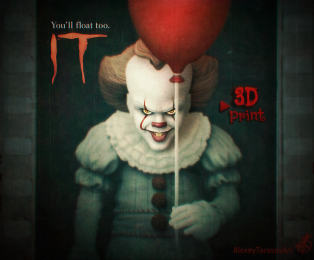 pennywise it Model Cetak 3D .c4d .max .obj .3ds .fbx .stl .blend 