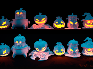 pumpkins halloween pack Model do druku 3D