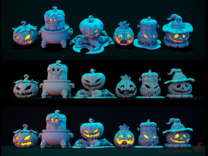 pumpkins halloween pack Model do druku 3D