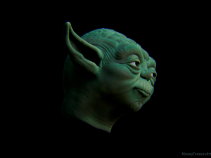 yoda head mask Modelo de Impressão 3D