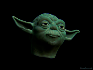 yoda head mask Modelo de Impressão 3D