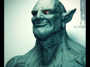 cyborg elf 3D-printmodel