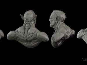 cyborg elf 3D-printmodel