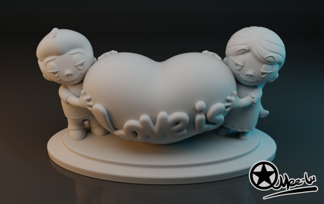 love is Modelo de impresión 3D .c4d .max .obj .3ds .fbx .stl .blend 
