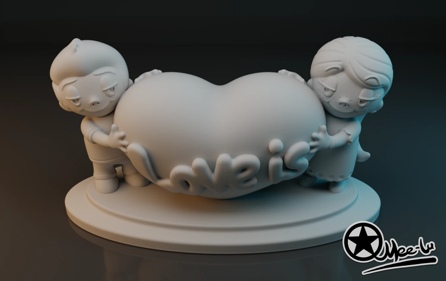 liefde is 3D printmodel .c4d .max .obj .3ds .fbx .stl .blend 