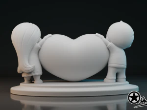 liefde is 3D printmodel