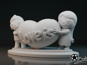 liefde is 3D printmodel